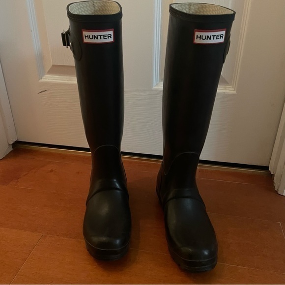 Hunter Shoes - Hunter Size 5 Tall Rain Boots - Matte Black
